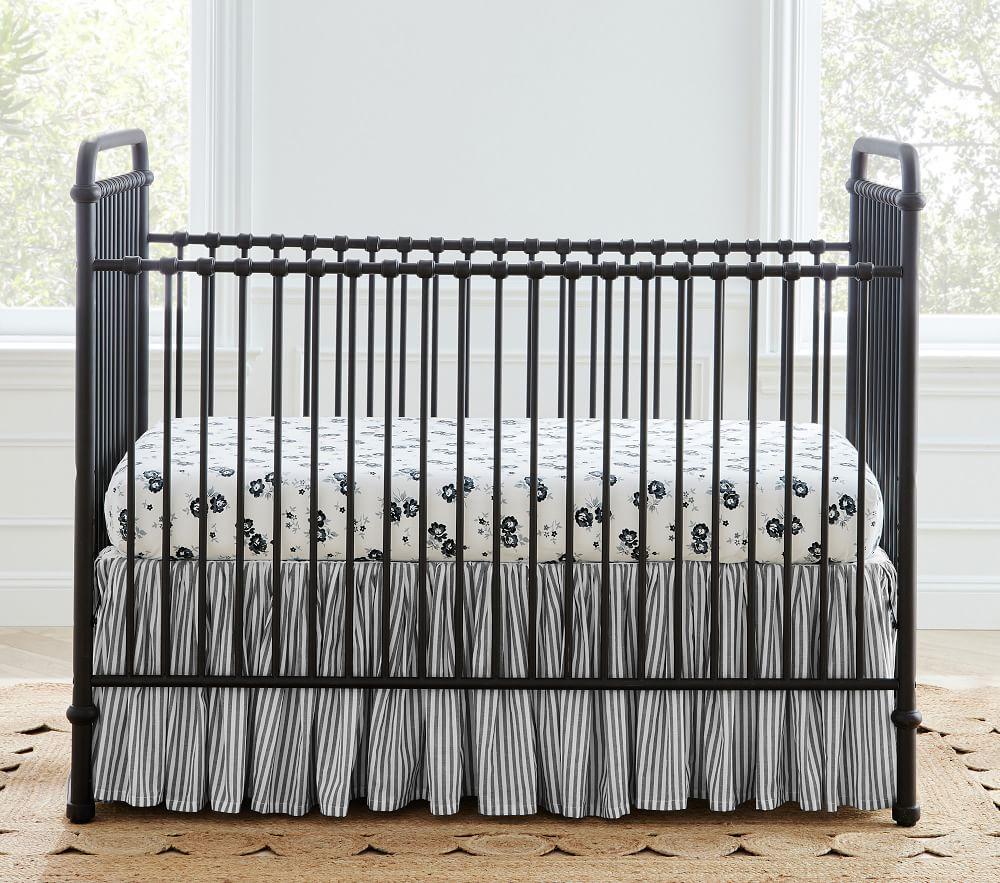 Black floral crib sheet outlet